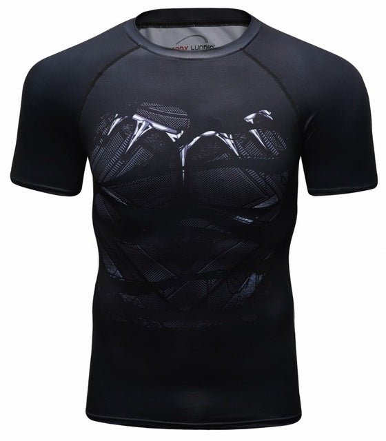 Black Panther Compression 'Hero Revealed' Elite Short Sleeve Rashguard