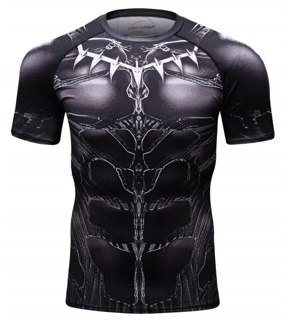 Black Panther Compression 'T'Chaka' Elite Short Sleeve Rashguard