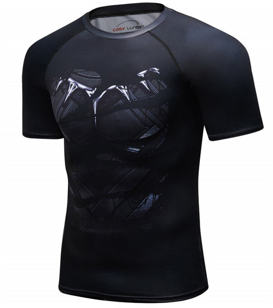 Black Panther Compression 'Hero Revealed' Elite Short Sleeve Rashguard