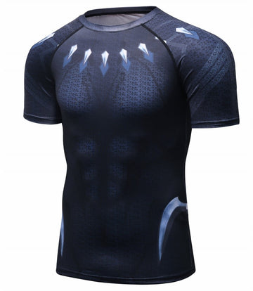 Black Panther Infinity War Elite Compression Short Sleeve Rashguard