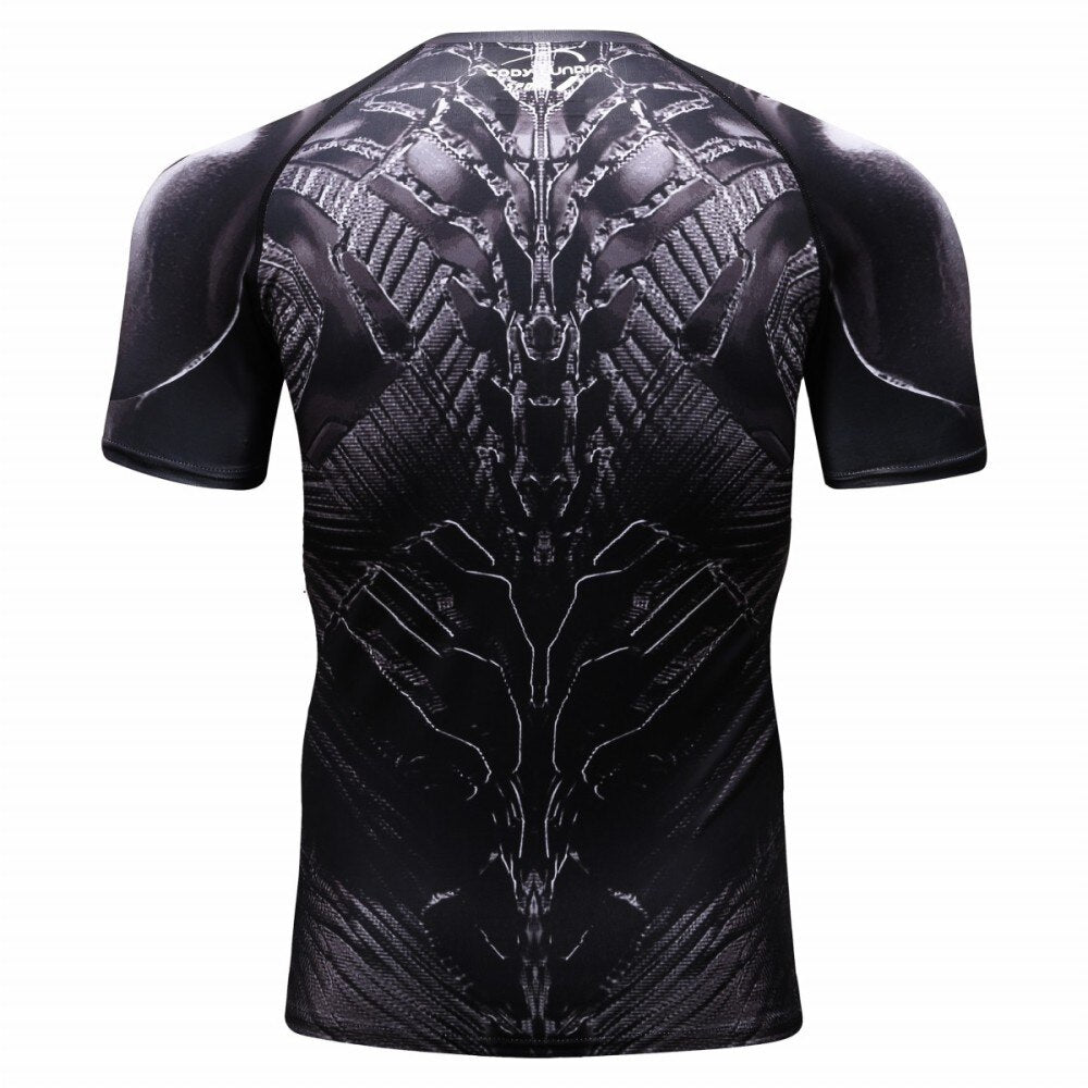 Black Panther Compression 'T'Chaka' Elite Short Sleeve Rashguard