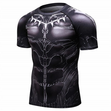 Black Panther Compression TChaka Elite Short Sleeve Rashguard