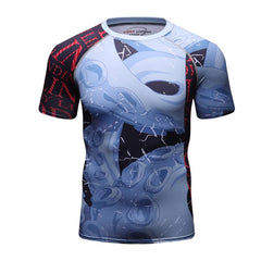 Shark Compression 'Octopus' Elite Short Sleeve Rashguard