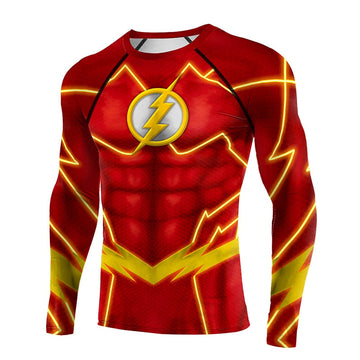 The Flash Long Sleeve Rashguard Compression New 52