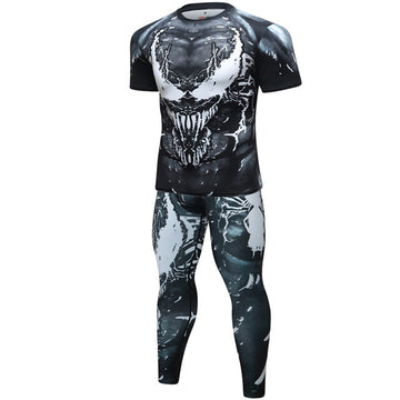 Venum Compression Elite Sheer Carnage Short Sleeve Rashguard Set