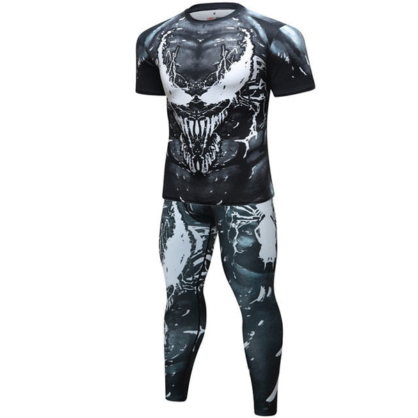 Venum Compression 'Sheer Carnage' Elite Short Sleeve Rashguard Set
