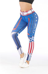 Women's Captain America 'Stars and Stripes' Leggings
