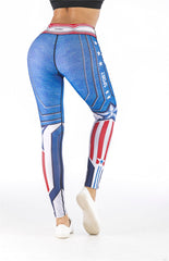 Women's Captain America 'Stars and Stripes' Leggings