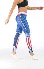 Women's Captain America 'Stars and Stripes' Leggings