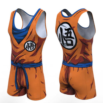 Dragon Ball Z Goku BJJ Rash Guard Men's Powerlifting Singlet
