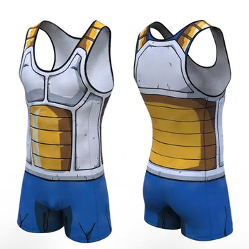 Dragon Ball Z Vegeta BJJ Rash Guard Men's Powerlifting Singlet