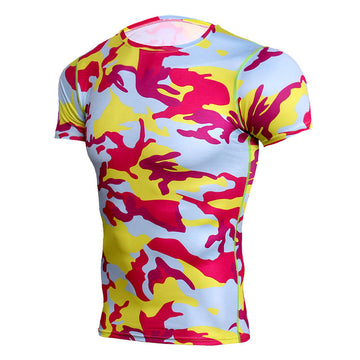 Camouflage Compression Paintball Short Sleeve Rashguard Camouflage Compression Paintball Short Sleeve Rashguard