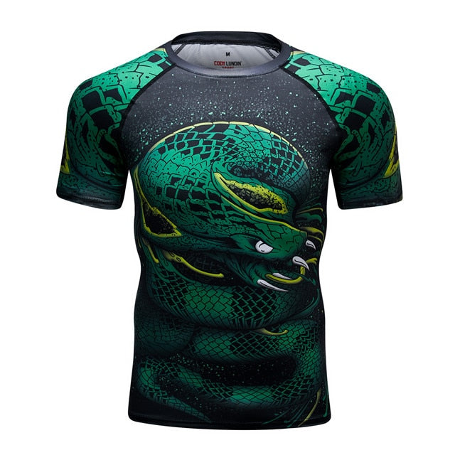 Viper Snake Compression 'Fangs' Elite Short Sleeve Rashguard