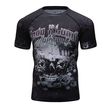 Compression Elite Sugar Skull Long Sleeve Rashguard