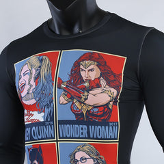 Wonder Woman Compression 'Catwoman | Supergirl | Harley Quinn' Long Sleeve Rashguard