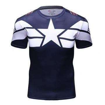 Captain America Compression 101st Airborne Elite Short Sleeve Rashguard