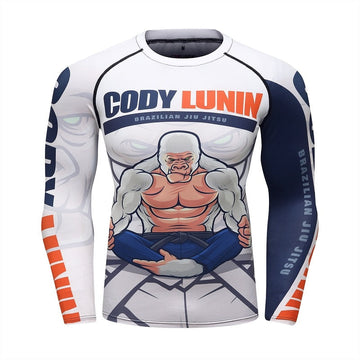 Snowflake White Gorilla Elite Long Sleeve Rashguard Gorilla Compression