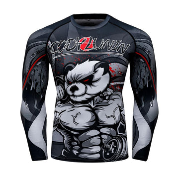 Flex On Em Panda Compression Elite Long Sleeve Rashguard