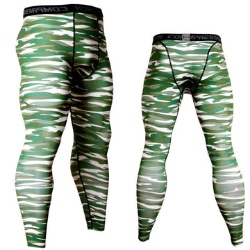 Camouflage 'Green' Men's Compression Leggings Spats