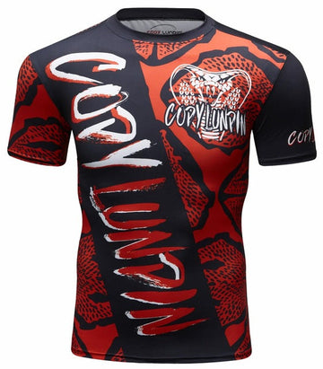 Red Scales Elite King Cobra Compression Short Sleeve Rashguard