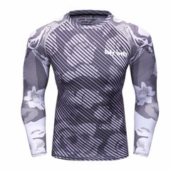 Camouflage Compression 'Greyscale' Elite Long Sleeve Rashguard