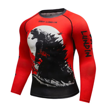 Godzilla King Of Monsters Warrior Compression Elite Long Sleeve Rashguard
