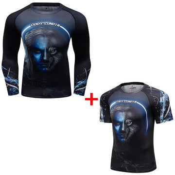 Wolf Compression Of Wolf And Man Set Of 2 Elite Rashguard