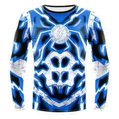 The Flash Compression 'Blue Lightning' Long Sleeve Rashguard