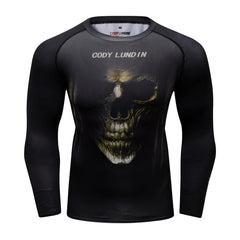 Skull Compression 'In the Shadows' Elite Long Sleeve Rashguard
