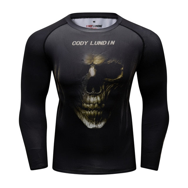 Skull Compression 'In the Shadows' Elite Long Sleeve Rashguard