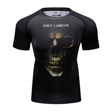 'In the Shadows' Skull Compression Elite Short Sleeve Rashguard