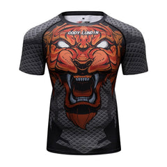 Tiger Compression 'My Jungle' Elite Short Sleeve Rashguard