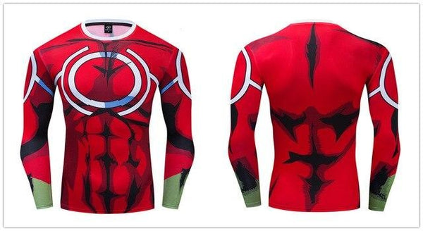 BJJ Rash Guard My Hero Academia Compression 'All Might Silver Age' Premium Long Sleeve RashGuard
