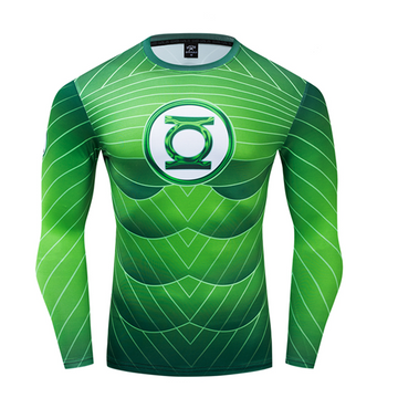 Green Lantern Compression Long Sleeve Rashguard Premium Comic