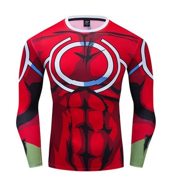 My Hero Academia Compression RashGuard All Might Silver Age Premium Long Sleeve