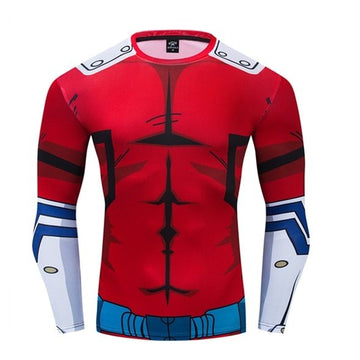 Deku Red My Hero Academia Compression Premium Long Sleeve RashGuard
