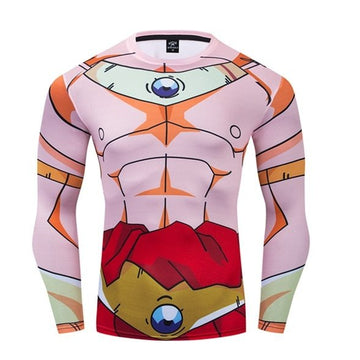 Dragon Ball Z BJJ Rash Guard Compression Broly Premium Long Sleeve Rashguard