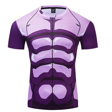 BJJ Rash Guard Dragon Ball Z Compression Hit Premium Short Sleeve Rashguard Rash Guard