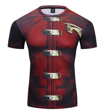 Tim Drake Arkham Knight Robin Compression Premium Short Sleeve Rashguard Tim Drake Arkham Knight