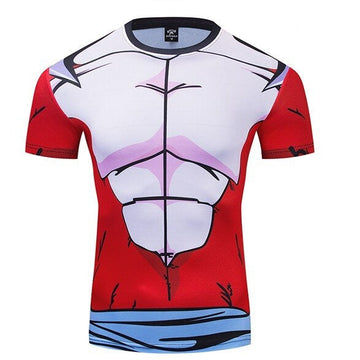 Dragon Ball Z Rash Guard Premium SSJ4 Xeno Goku Rashguard Short Sleeve BJJ Compression