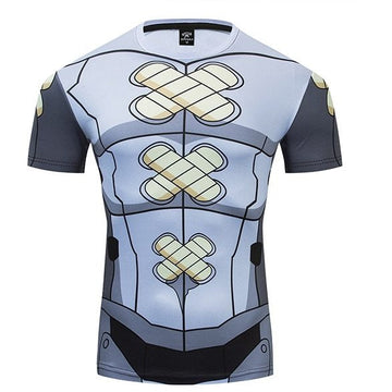 Digimon Compression Blackwargreymon Premium Short Sleeve Rashguard