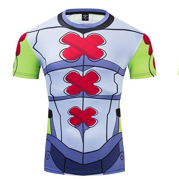 Wargreymon Digimon Compression Premium Short Sleeve Rashguard