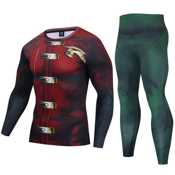 Premium Robin Compression Rashguard Set Tim Drake Arkham Knight Long Sleeve Rashguard