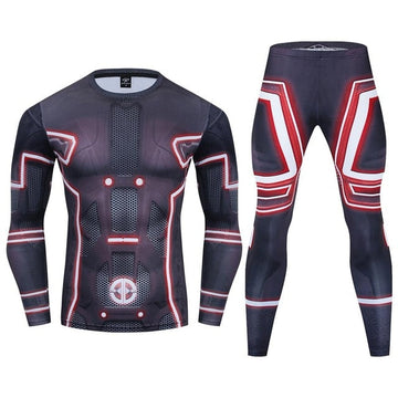Clu Finish the Game Tron Legacy Compression Premium Long Sleeve Rashguard Set