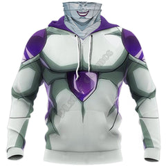 BJJ Rash Guard Dragon Ball Z 'Frieza' Pullover Hoodie with Pull-Up Neck