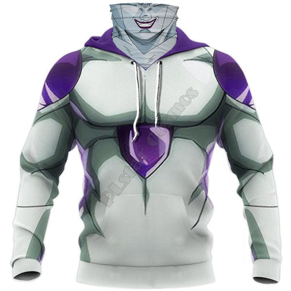 Dragon Ball Z 'Frieza' Pullover Hoodie with Pull-Up Neck