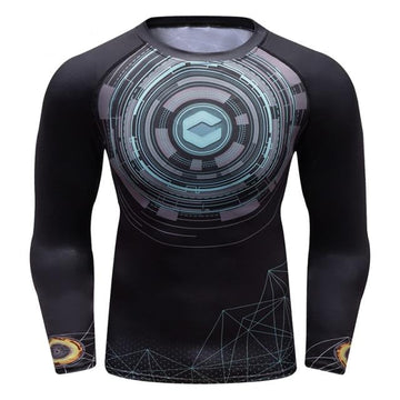 Geometric Elite Long Sleeve RashGuard Warrior Compression