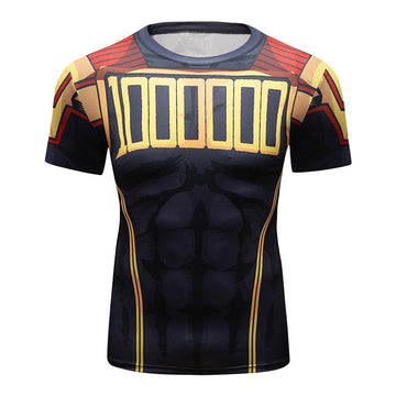 BJJ Rash Guard 'Onyx Lemillion' Elite Short Sleeve Rashguard My Hero Academia