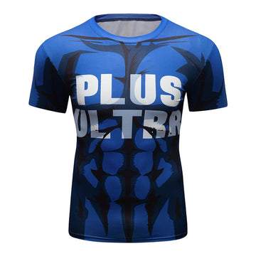 Plus Ultra Blue My Hero Academia Elite Short Sleeve Rashguard