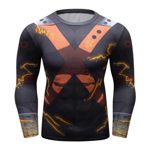 BJJ Rash Guard My Hero Academia 'Bakugo | One For All' Elite Long Sleeve Rashguard